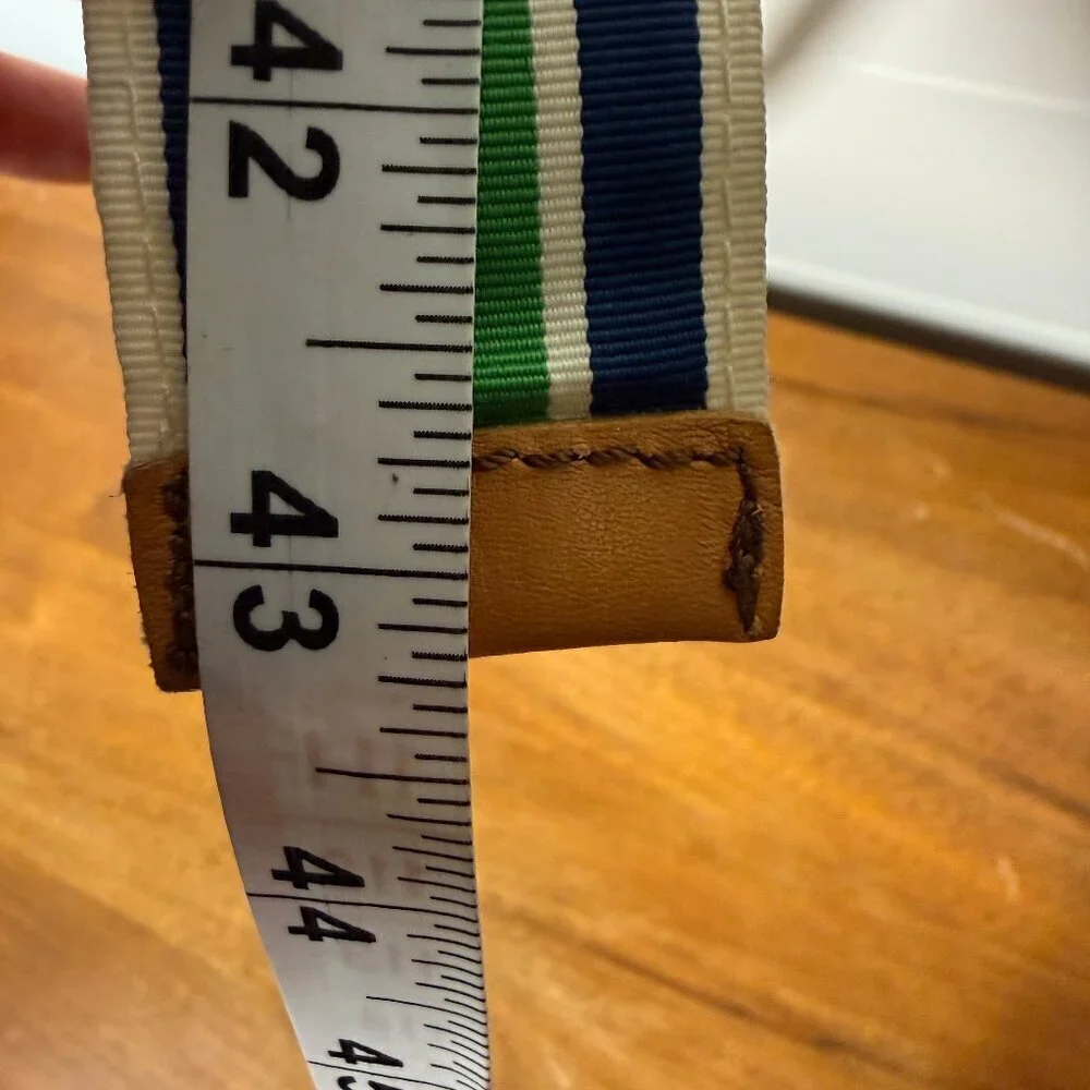 Green, Navy & White Canvas/Fabric Belt Size Large Vineyard Vines